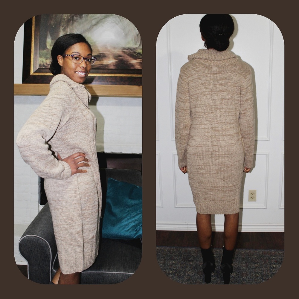 XL COWL NECK SWEATER DRESS